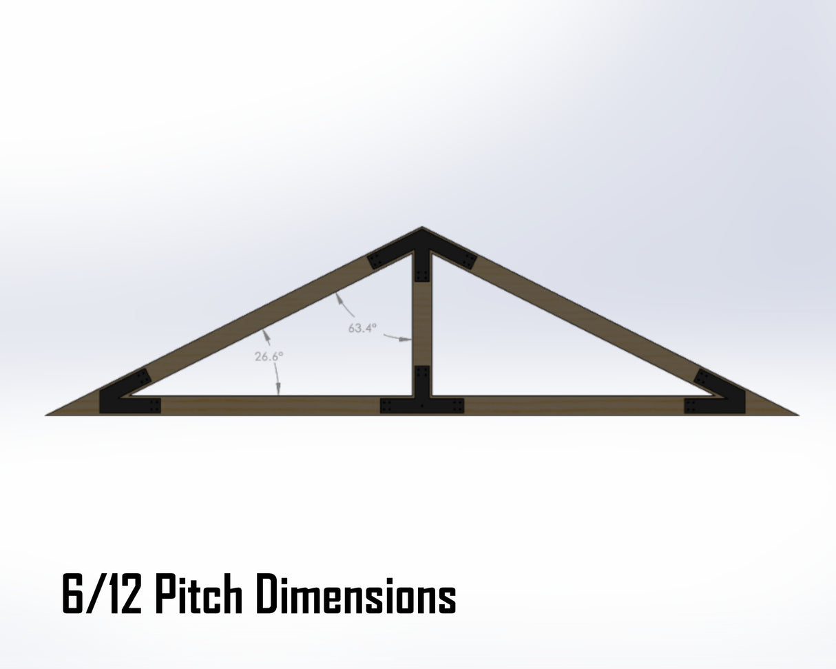 King Truss Bracket Set - Industrial Style - For 6 Inch Lumber