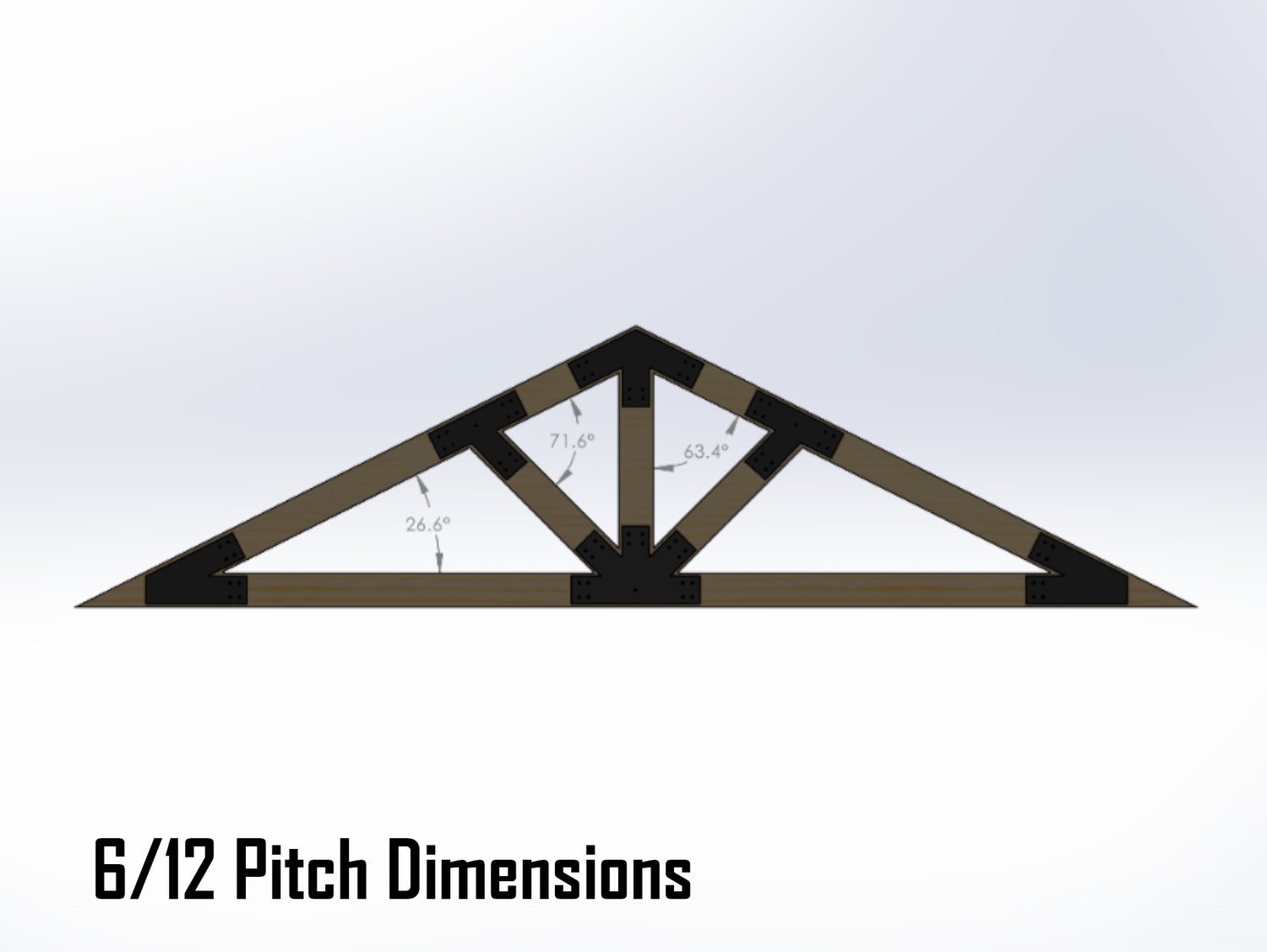 Web Truss Bracket Set - Industrial Style - For 8 Inch Lumber - Wood Post Brackets - construction materials - building supports - beam supports - post supports