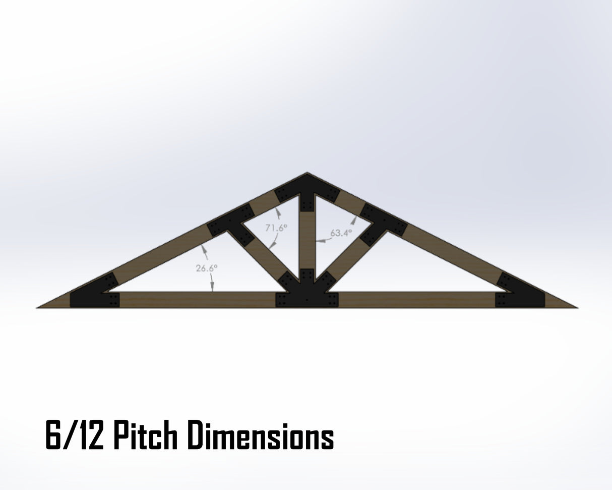 Web Truss Bracket Set - Industrial Style - For 8 Inch Lumber