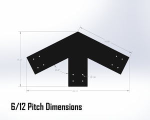 Web Truss Bracket Set - Industrial Style - For 8 Inch Lumber - Wood Post Brackets - construction materials - building supports - beam supports - post supports
