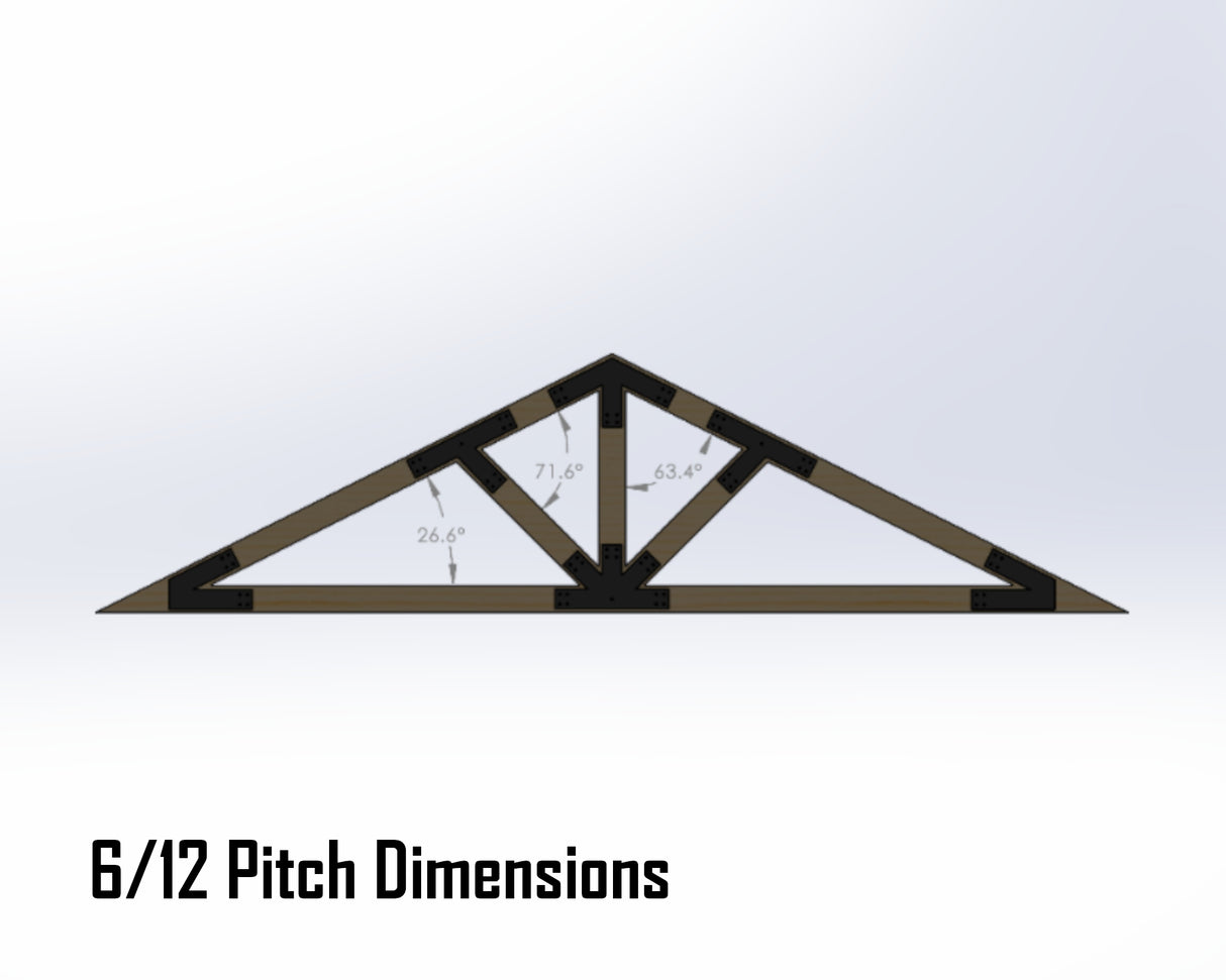 Web Truss Bracket Set - Industrial Style - For 6 Inch Lumber