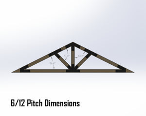 Web Truss Bracket Set - Industrial Style - For 6 Inch Lumber - Wood Post Brackets - construction materials - building supports - beam supports - post supports