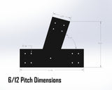 Web Truss Bracket Set - Industrial Style - For 8 Inch Lumber