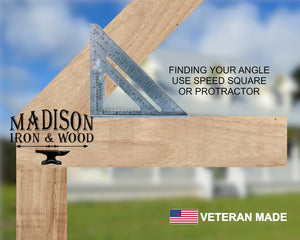 6 Inch Heel Bracket with Vertical Support Leg - Wood Post Brackets - construction materials - building supports - beam supports - post supports