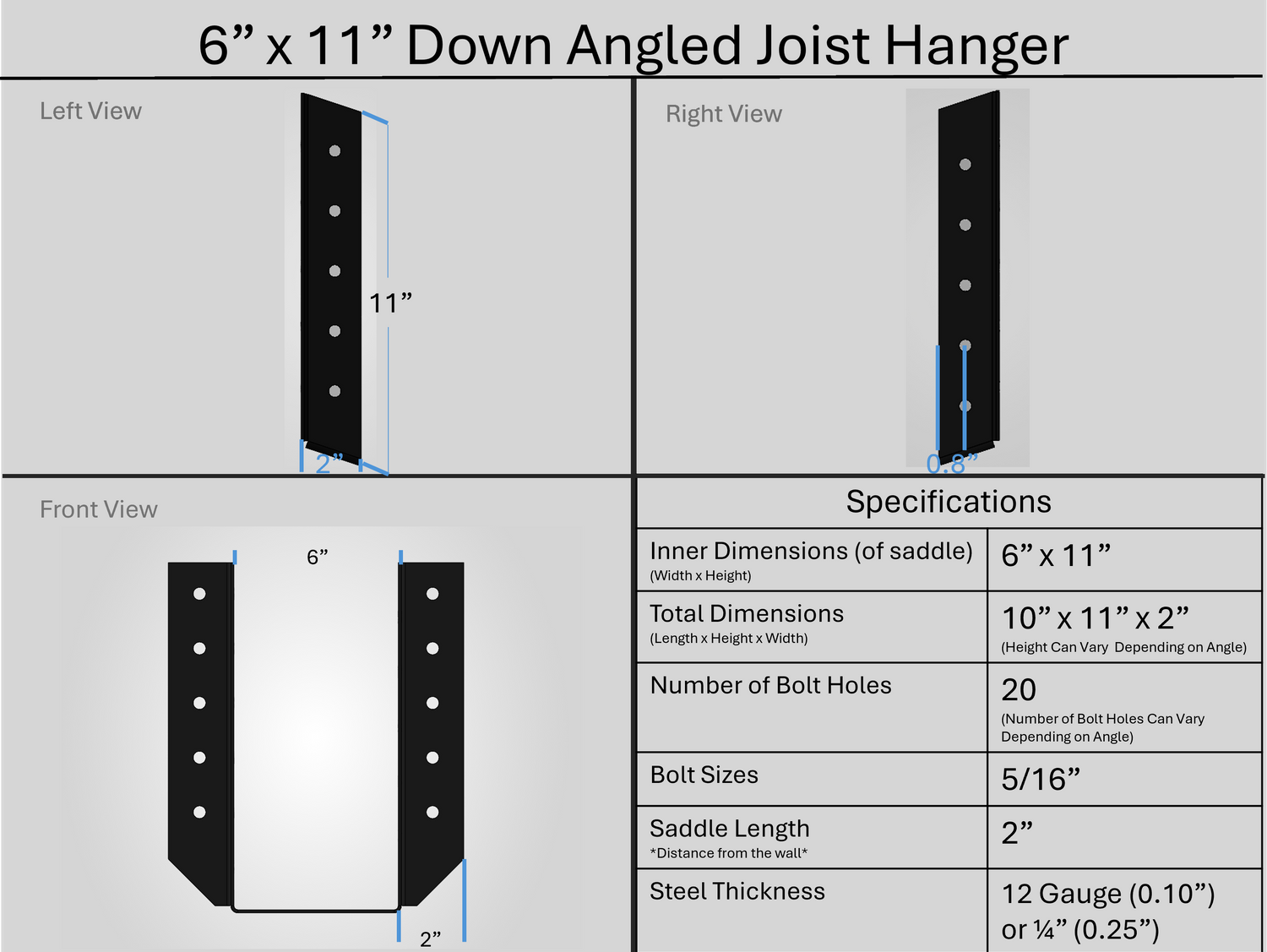 Joist Hangers - Down Angled