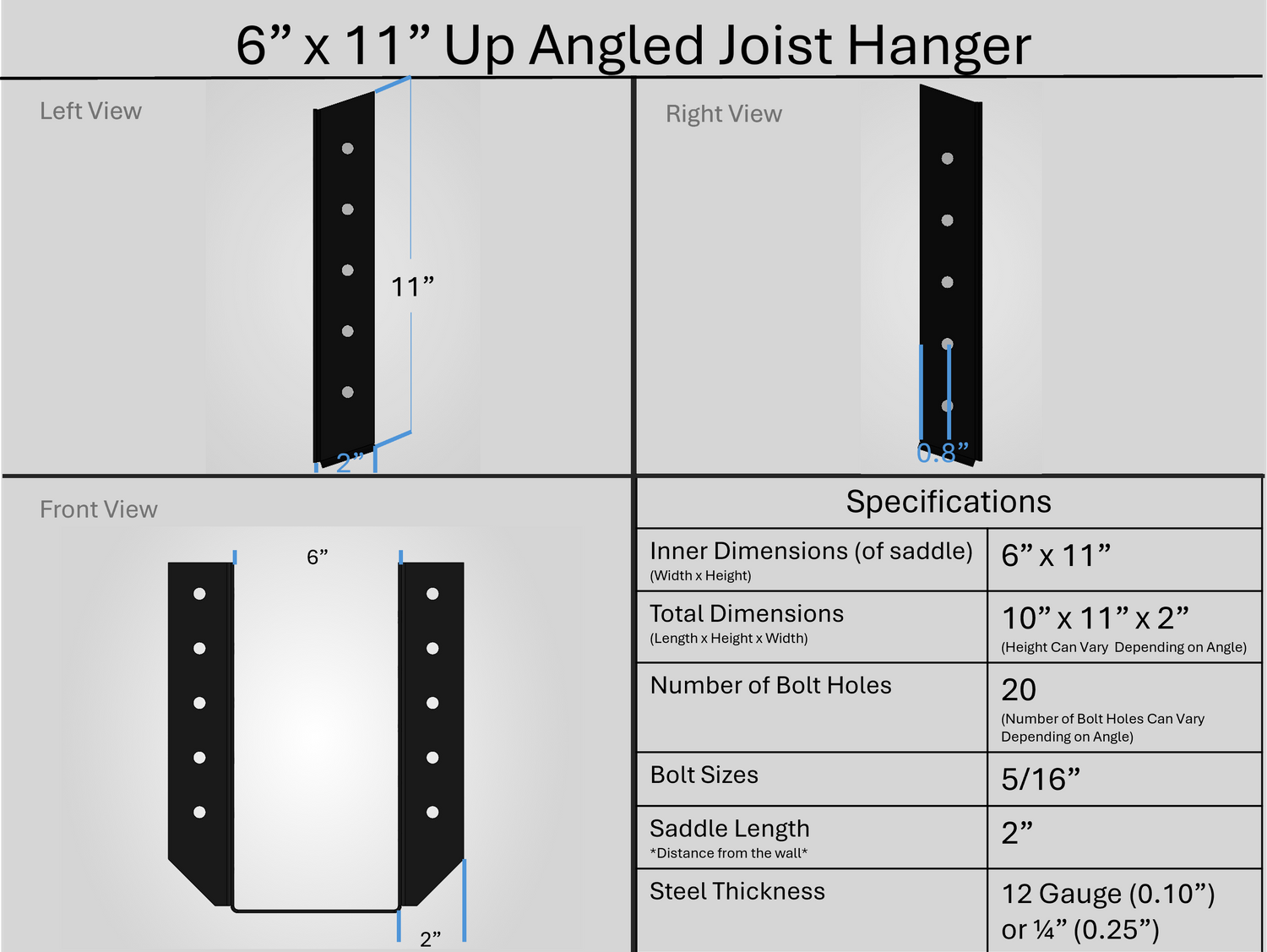 Joist Hangers - Up Angled