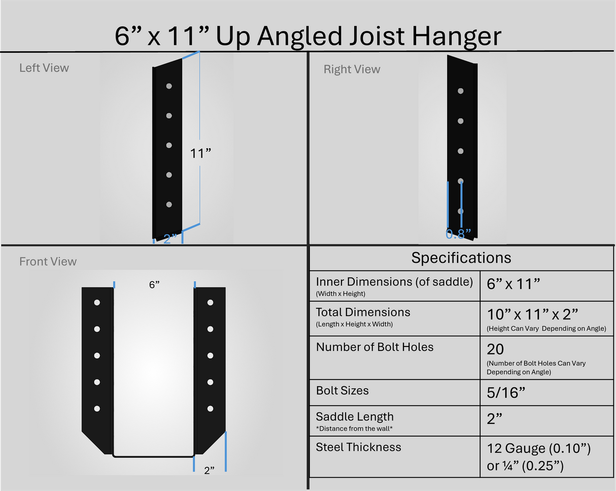 Joist Hangers - Up Angled