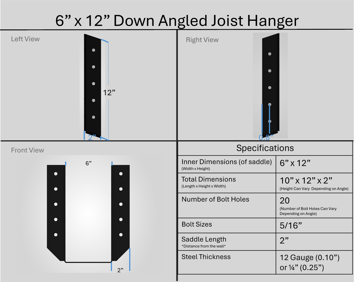 Joist Hangers - Down Angled