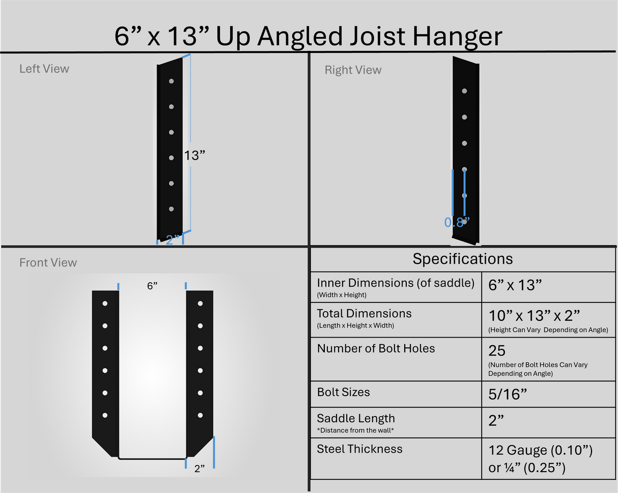 Joist Hangers - Up Angled