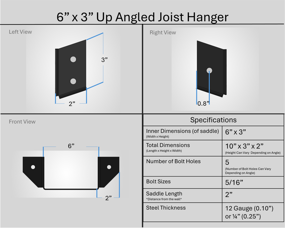 Joist Hangers - Up Angled