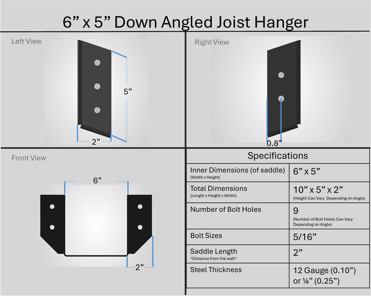 Joist Hangers - Down Angled