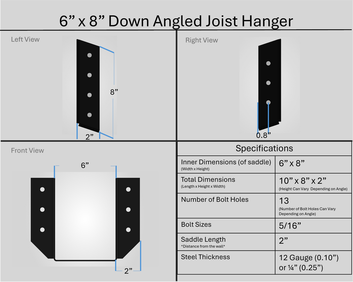 Joist Hangers - Down Angled