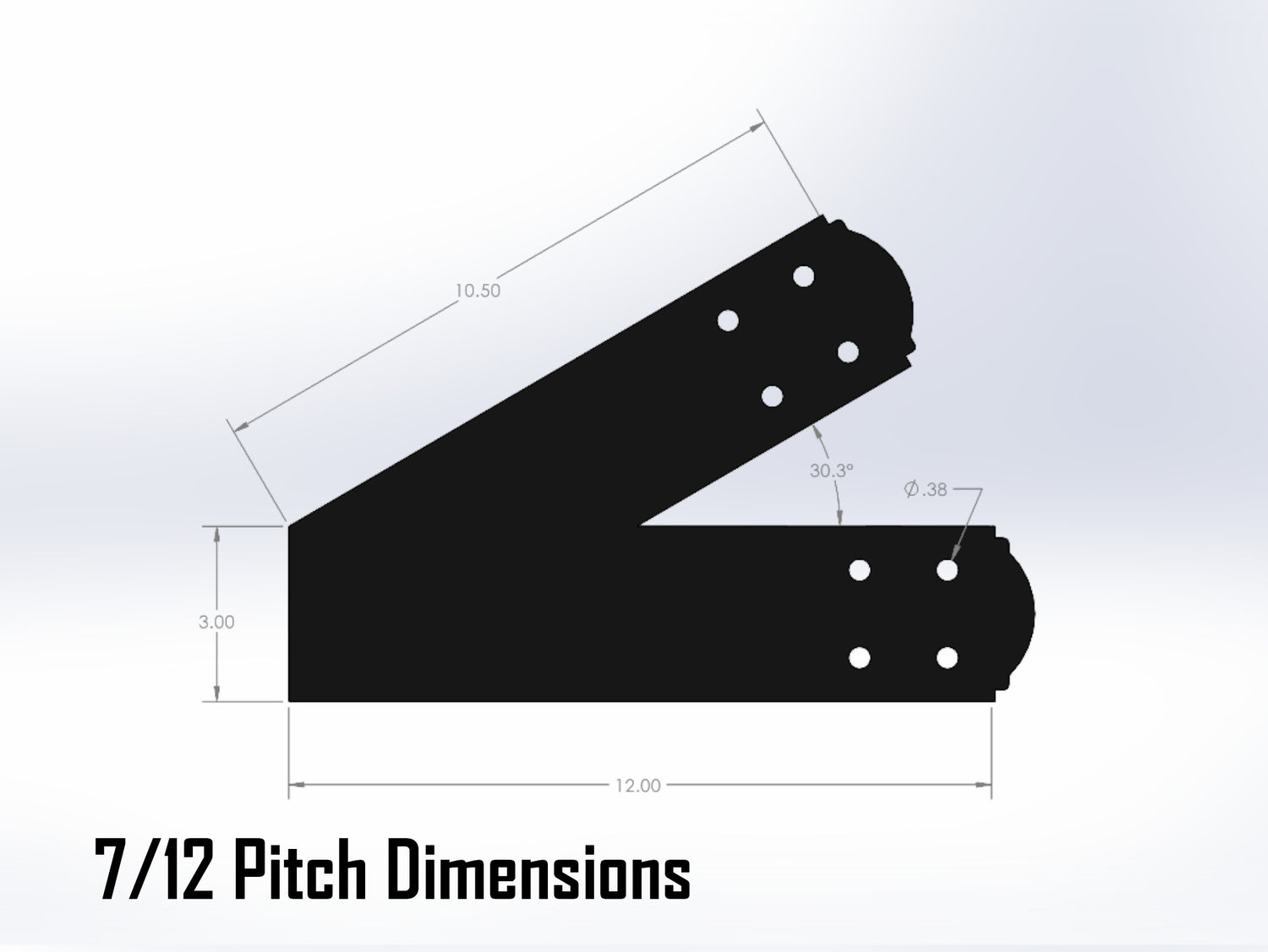 King Truss Bracket Set - Crowned Style - For 4 Inch Lumber - Wood Post Brackets - construction materials - building supposrts - beam supports - post support - timber frame brackets - wood frame buildings - post frame buildings - barndominium brackets - exposed beam brackets
