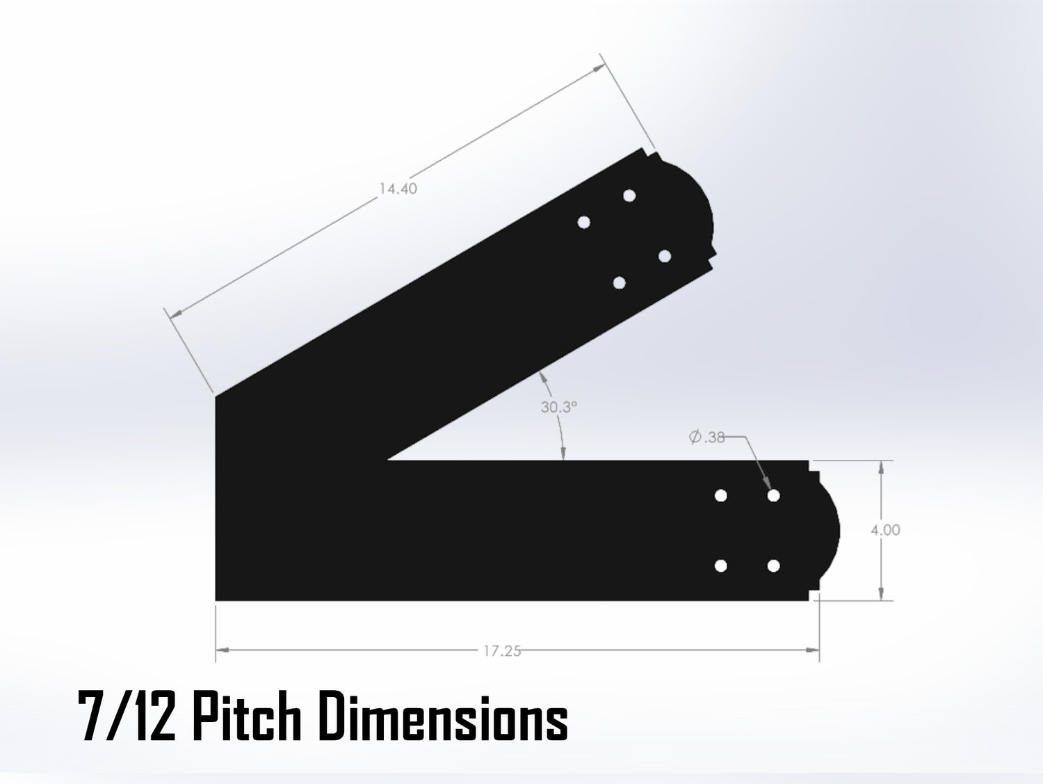 Web Truss Bracket Set - Crowned Style - For 6 Inch Lumber - Wood Post Brackets - construction materials - building supposrts - beam supports - post support - timber frame brackets - wood frame buildings - post frame buildings - barndominium brackets - exposed beam brackets