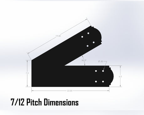 King Truss Bracket Set - Crowned Style - For 8 Inch Lumber - Wood Post Brackets - construction materials - building supposrts - beam supports - post support - timber frame brackets - wood frame buildings - post frame buildings - barndominium brackets - exposed beam brackets