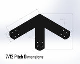 Web Truss Bracket Set - Crowned Style - For 6 Inch Lumber - Wood Post Brackets - construction materials - building supposrts - beam supports - post support - timber frame brackets - wood frame buildings - post frame buildings - barndominium brackets - exposed beam brackets