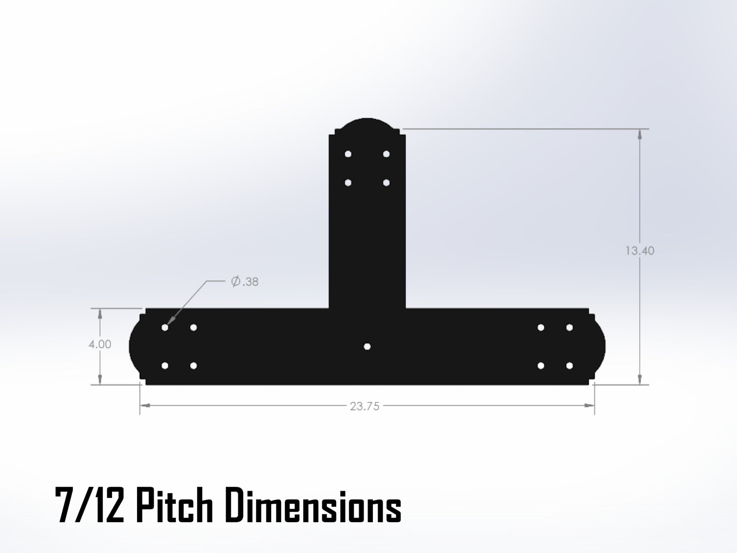 King Truss Bracket Set - Crowned Style - For 6 Inch Lumber - Wood Post Brackets - construction materials - building supposrts - beam supports - post support - timber frame brackets - wood frame buildings - post frame buildings - barndominium brackets - exposed beam brackets