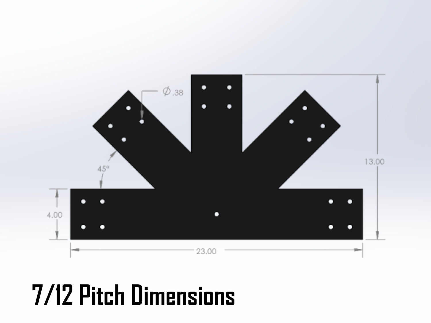 Howe Truss Bracket Set - Industrial Style - For 6 Inch Lumber - Wood Post Brackets - construction materials - building supports - beam supports - post supports