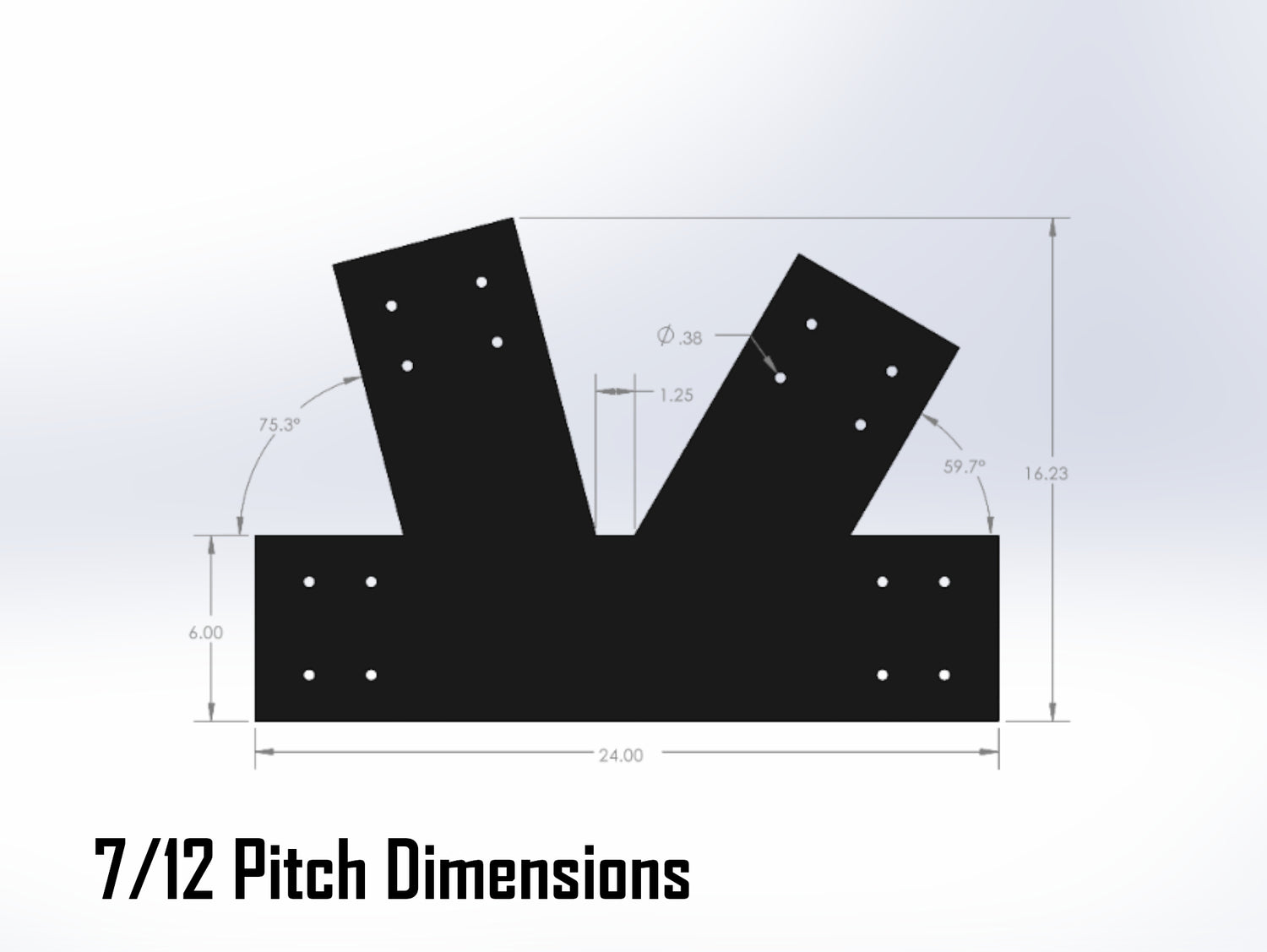 Howe Truss Bracket Set - Industrial Style - For 8 Inch Lumber - Wood Post Brackets - construction materials - building supports - beam supports - post supports