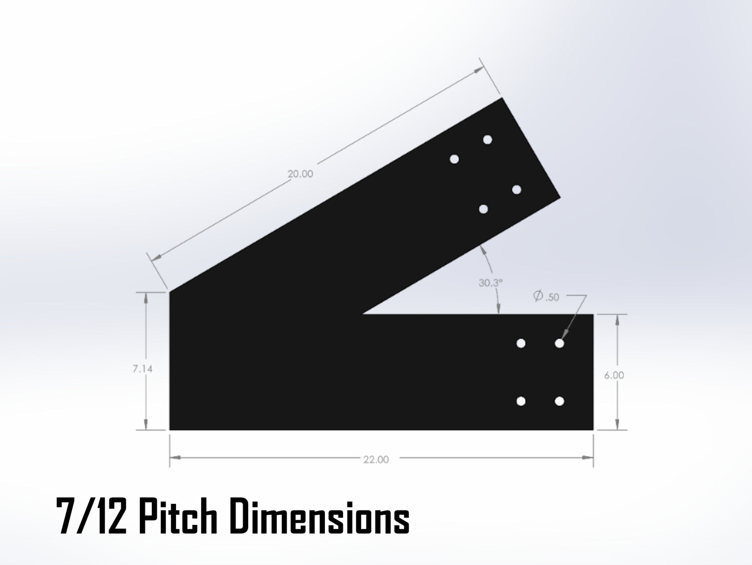 Web Truss Bracket Set - Industrial Style - For 8 Inch Lumber - Wood Post Brackets - construction materials - building supports - beam supports - post supports