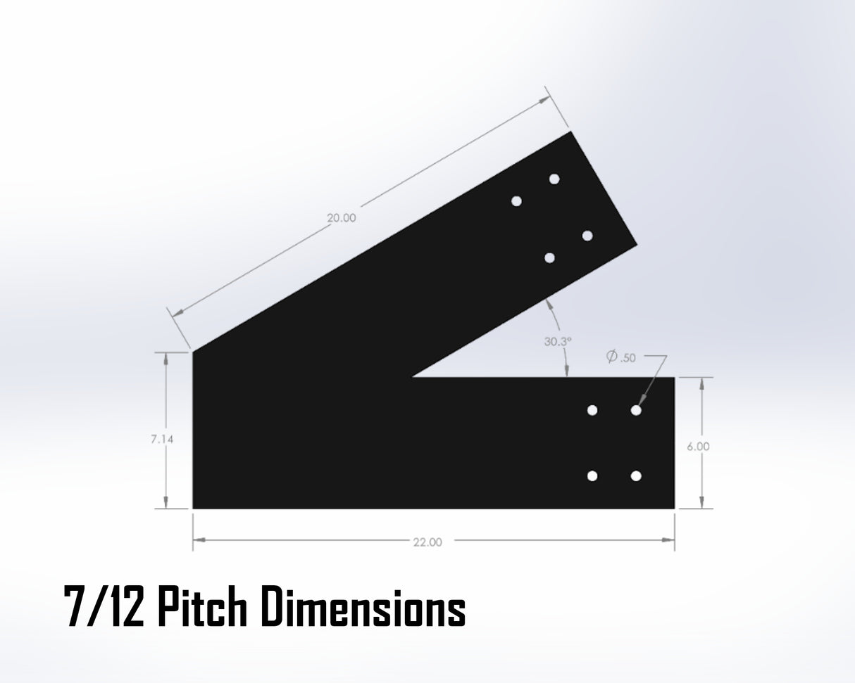 Web Truss Bracket Set - Industrial Style - For 8 Inch Lumber