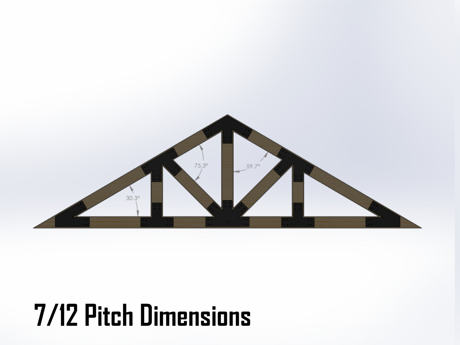 Howe Truss Bracket Set - Industrial Style - For 8 Inch Lumber - Wood Post Brackets - construction materials - building supports - beam supports - post supports