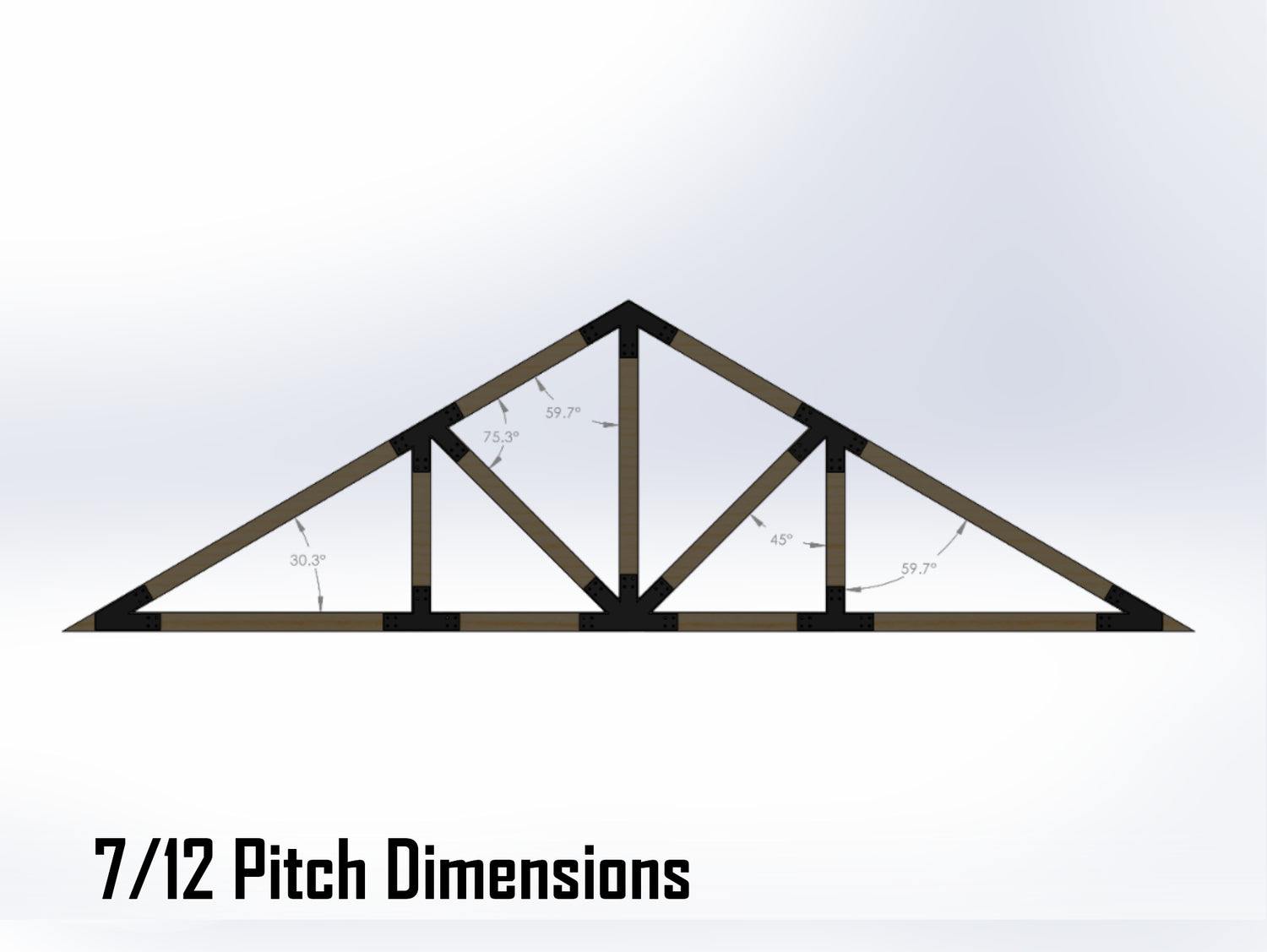 Howe Truss Bracket Set - Industrial Style - For 4 Inch Lumber - Wood Post Brackets - construction materials - building supposrts - beam supports - post support - timber frame brackets - wood frame buildings - post frame buildings - barndominium brackets - exposed beam brackets