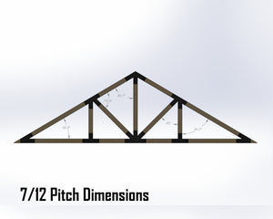 Howe Truss Bracket Set - Industrial Style - For 4 Inch Lumber - Wood Post Brackets - construction materials - building supposrts - beam supports - post support - timber frame brackets - wood frame buildings - post frame buildings - barndominium brackets - exposed beam brackets