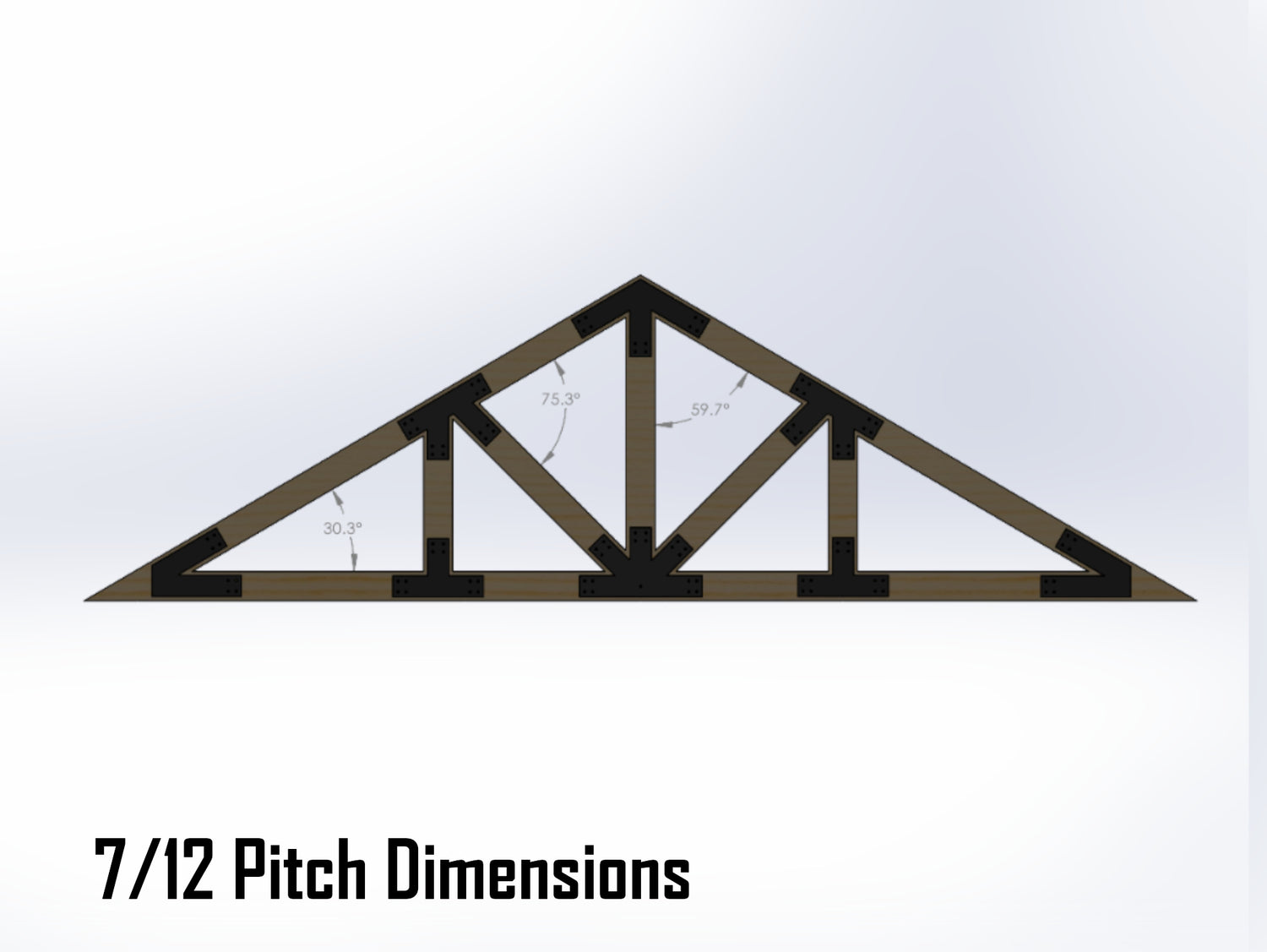 Howe Truss Bracket Set - Industrial Style - For 6 Inch Lumber - Wood Post Brackets - construction materials - building supports - beam supports - post supports