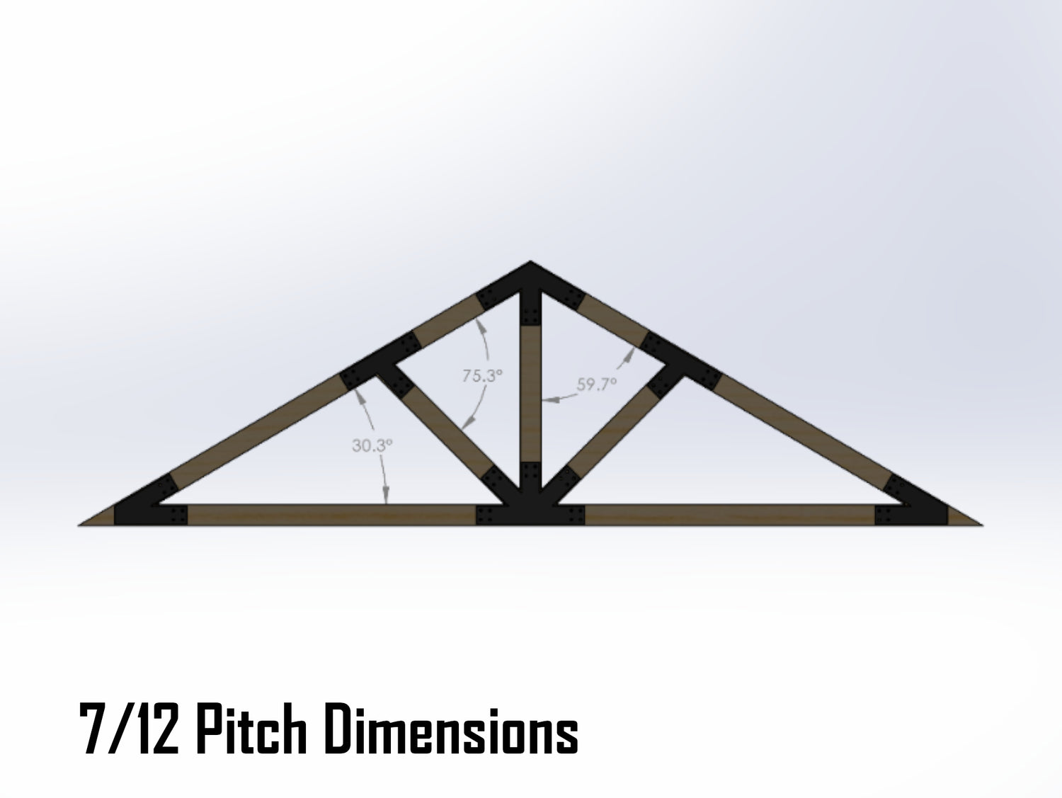 Web Truss Bracket Set - Industrial Style - For 4 Inch Lumber - Wood Post Brackets - construction materials - building supports - beam supports - post supports