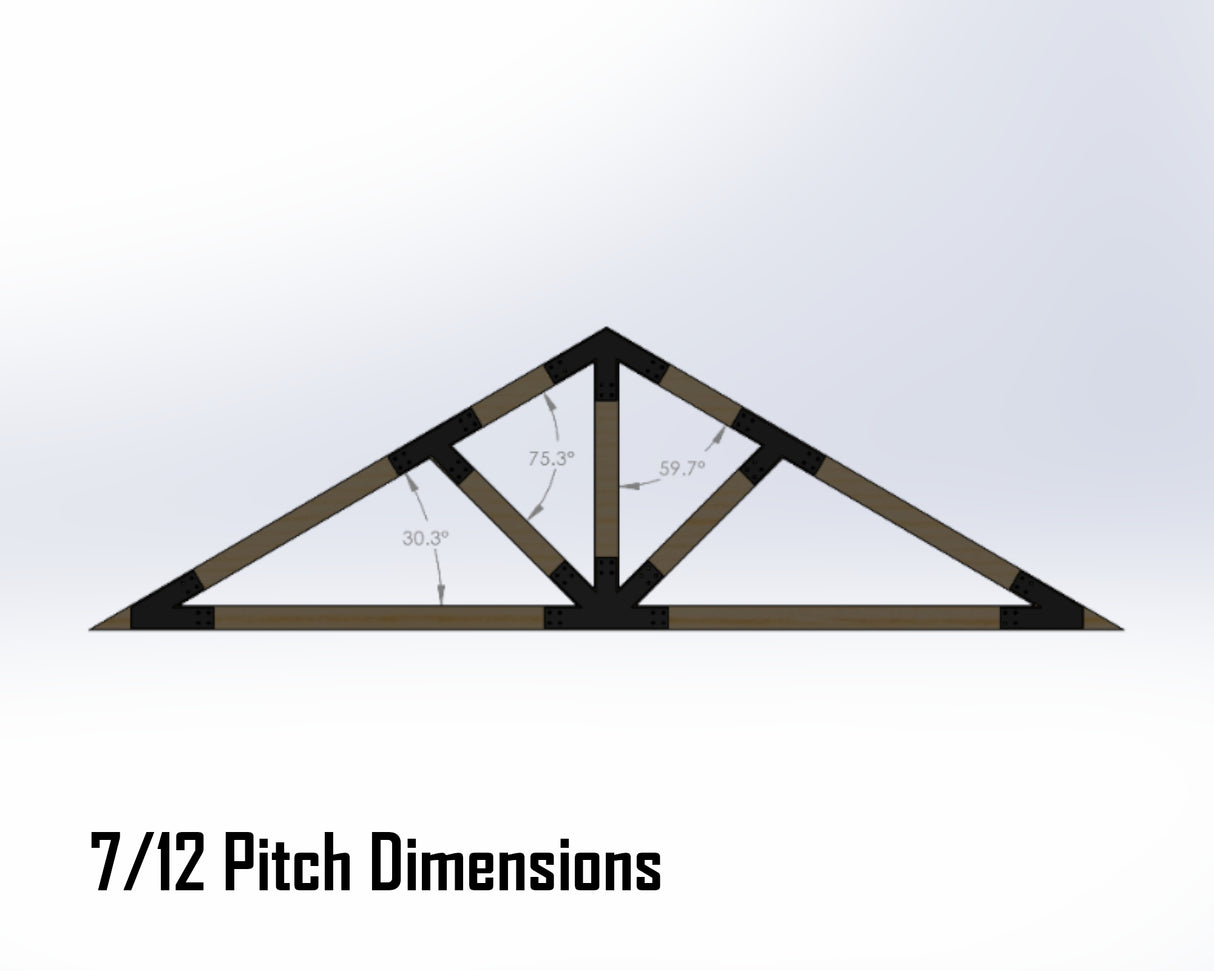 Web Truss Bracket Set - Industrial Style - For 4 Inch Lumber