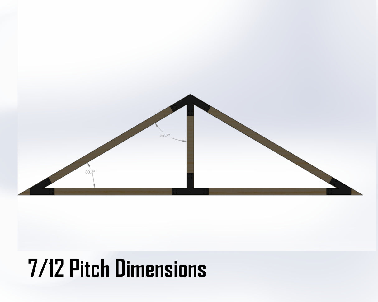 King Truss Bracket Set - Industrial Style - For 4 Inch Lumber