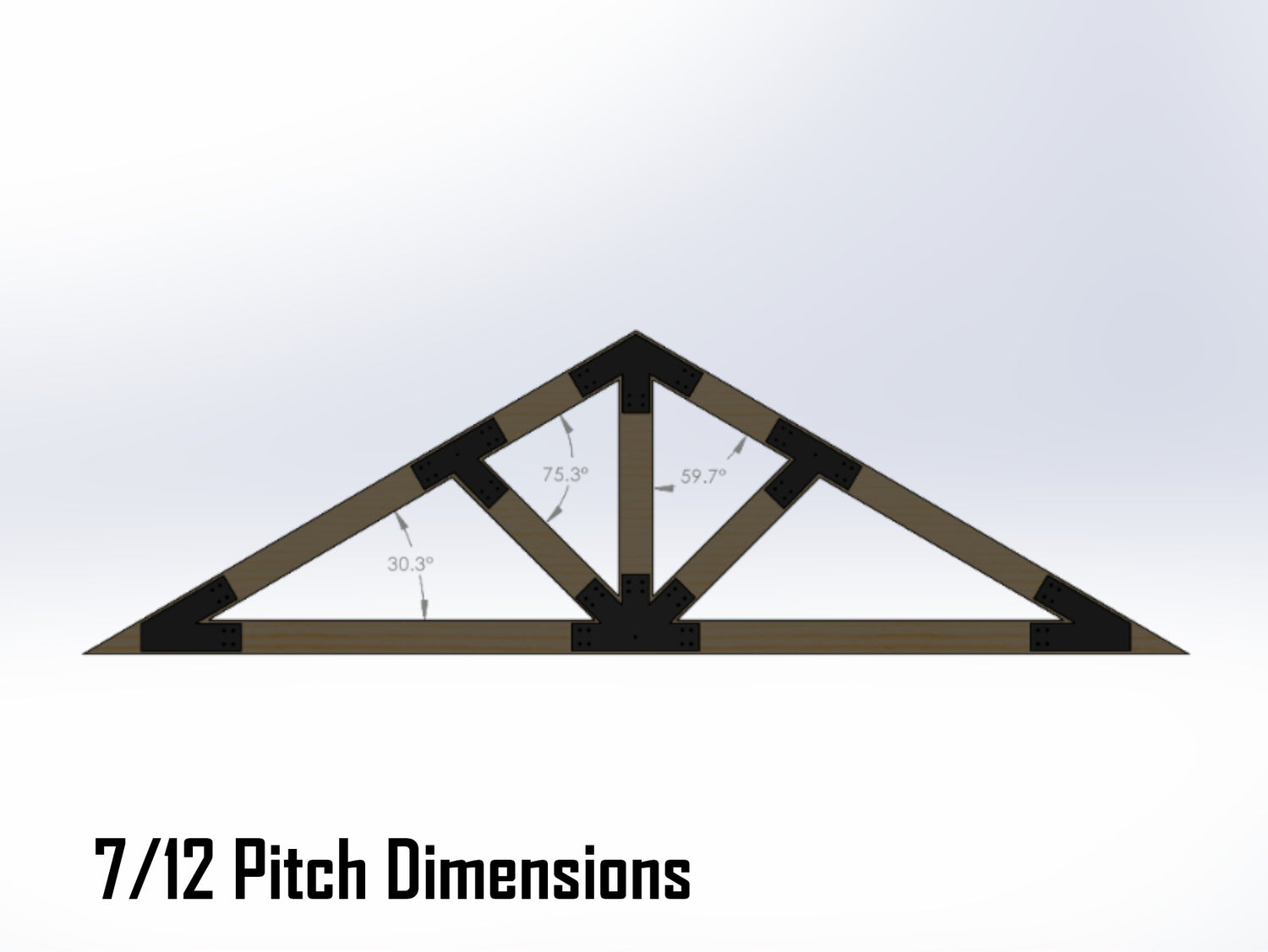 Web Truss Bracket Set - Industrial Style - For 8 Inch Lumber - Wood Post Brackets - construction materials - building supports - beam supports - post supports