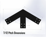 Web Truss Bracket Set - Industrial Style - For 4 Inch Lumber