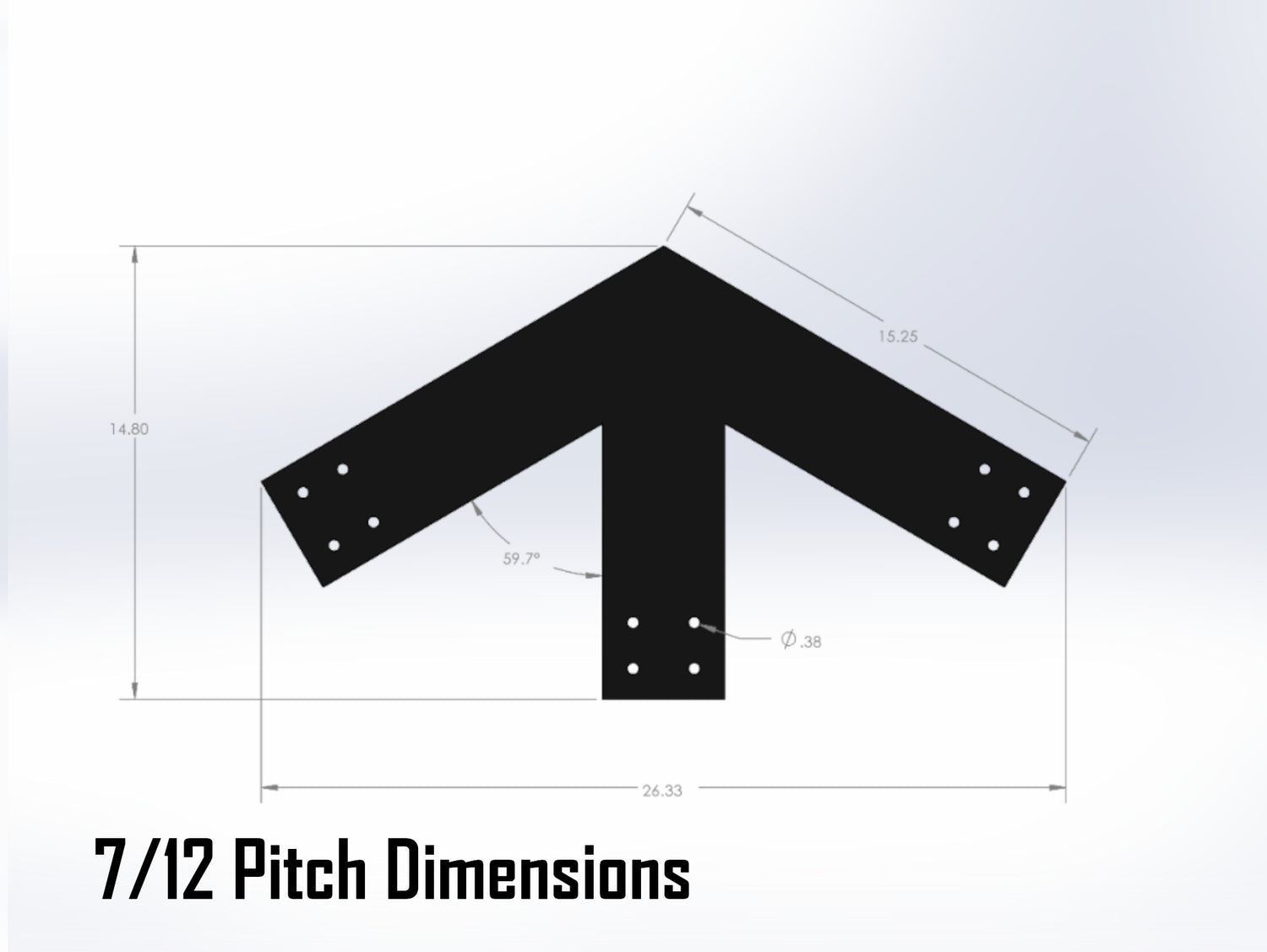 Howe Truss Bracket Set - Industrial Style - For 6 Inch Lumber - Wood Post Brackets - construction materials - building supports - beam supports - post supports
