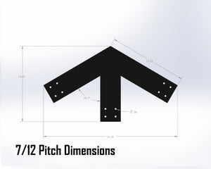 Web Truss Bracket Set - Industrial Style - For 6 Inch Lumber - Wood Post Brackets - construction materials - building supports - beam supports - post supports