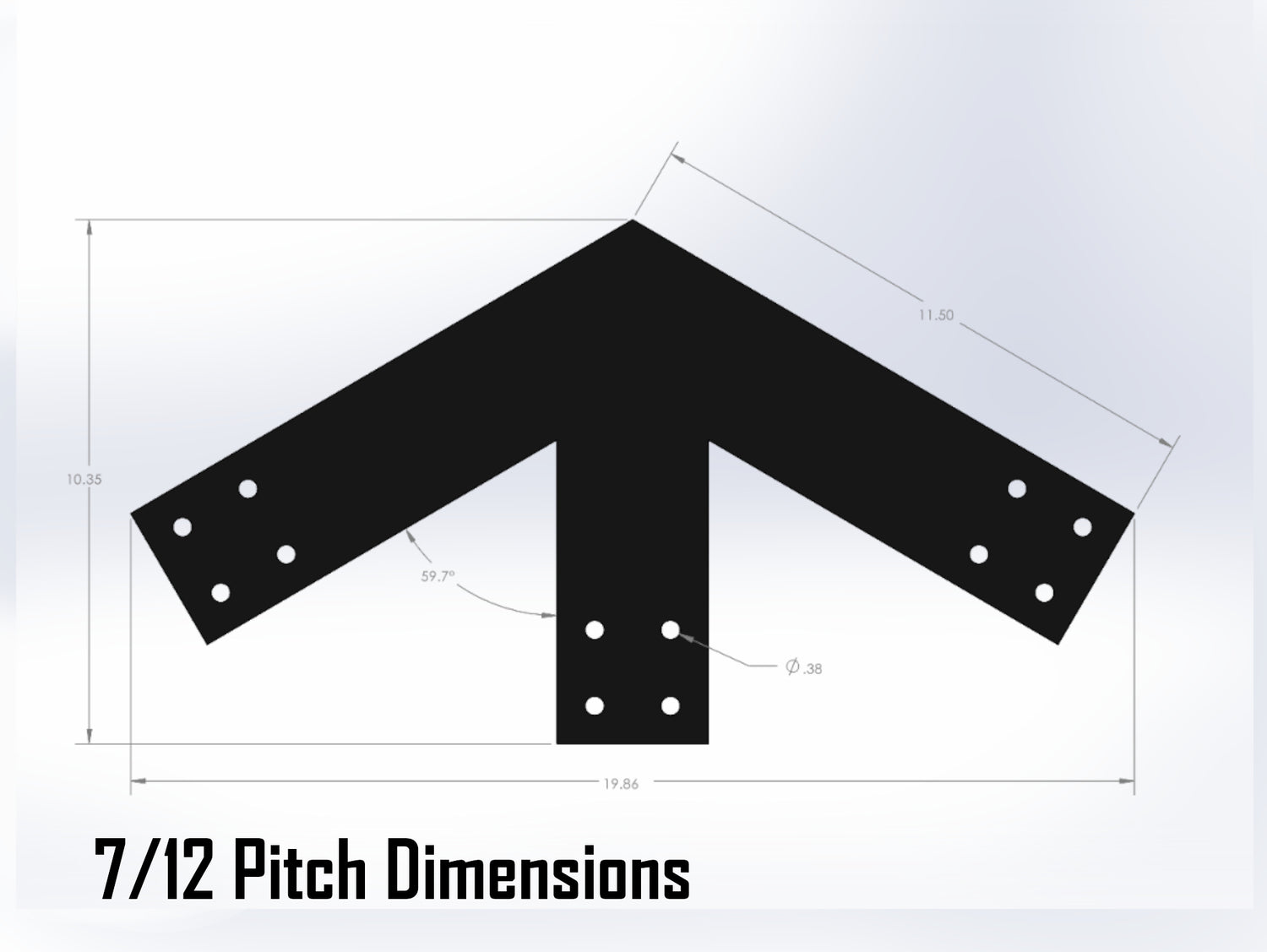 Howe Truss Bracket Set - Industrial Style - For 4 Inch Lumber - Wood Post Brackets - construction materials - building supposrts - beam supports - post support - timber frame brackets - wood frame buildings - post frame buildings - barndominium brackets - exposed beam brackets