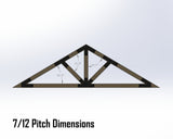 Web Truss Bracket Set - Industrial Style - For 6 Inch Lumber