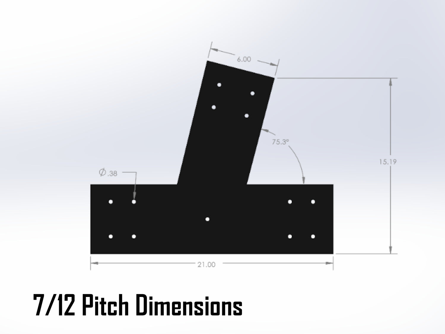 Web Truss Bracket Set - Industrial Style - For 8 Inch Lumber - Wood Post Brackets - construction materials - building supports - beam supports - post supports