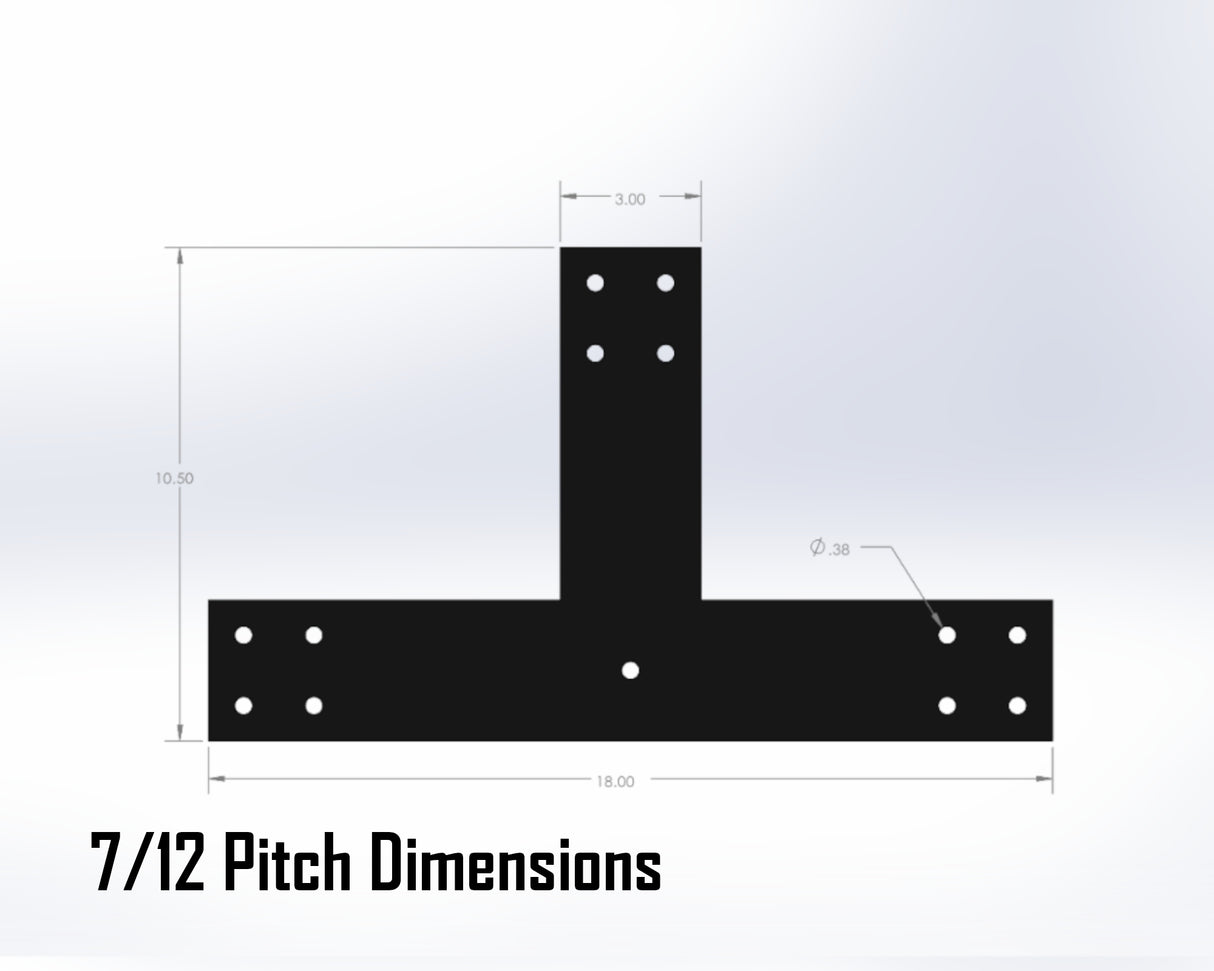 King Truss Bracket Set - Industrial Style - For 4 Inch Lumber