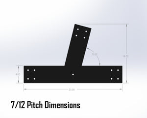 Web Truss Bracket Set - Industrial Style - For 6 Inch Lumber - Wood Post Brackets - construction materials - building supports - beam supports - post supports