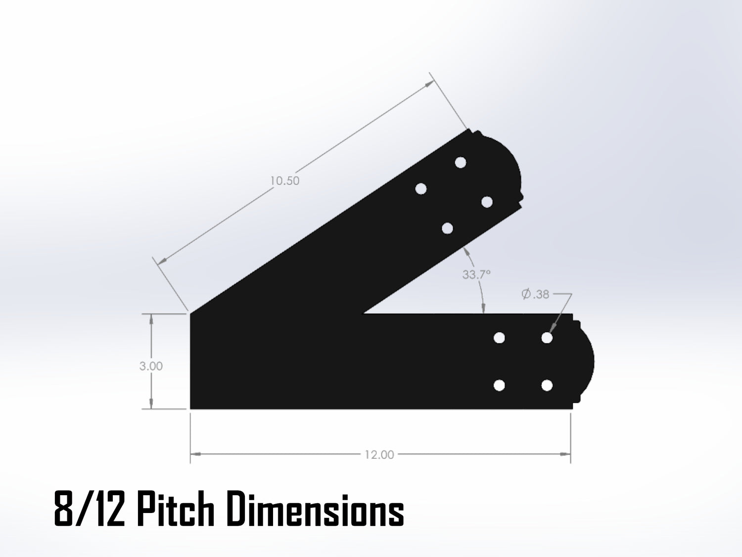 King Truss Bracket Set - Crowned Style - For 4 Inch Lumber - Wood Post Brackets - construction materials - building supposrts - beam supports - post support - timber frame brackets - wood frame buildings - post frame buildings - barndominium brackets - exposed beam brackets