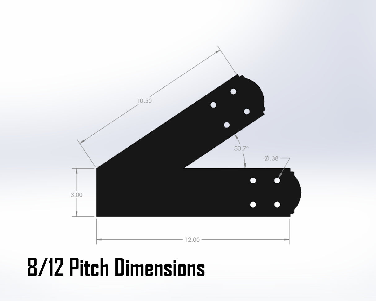 King Truss Bracket Set - Crowned Style - For 4 Inch Lumber - Wood Post Brackets - construction materials - building supposrts - beam supports - post support - timber frame brackets - wood frame buildings - post frame buildings - barndominium brackets - exposed beam brackets