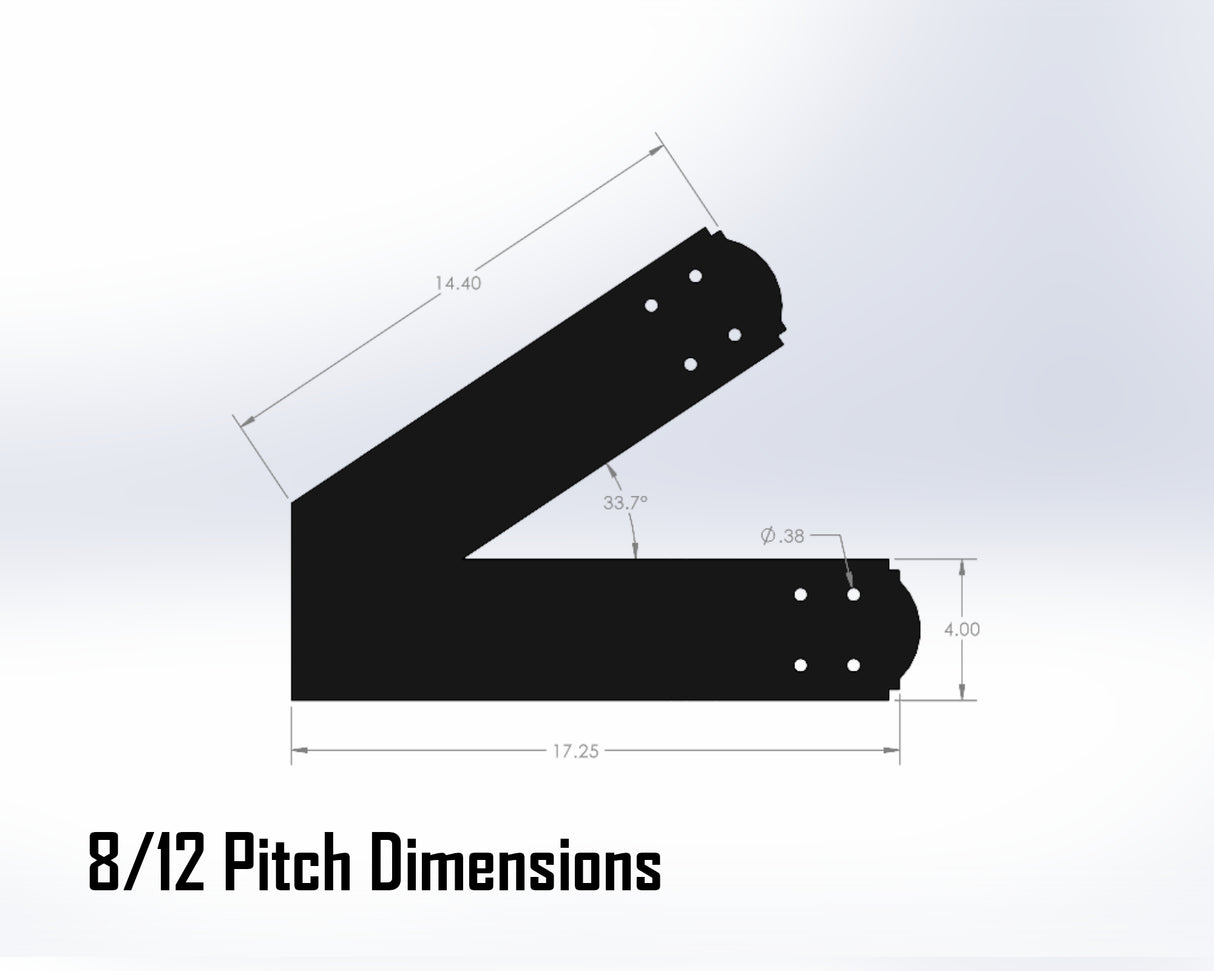 Web Truss Bracket Set - Crowned Style - For 6 Inch Lumber - Wood Post Brackets - construction materials - building supposrts - beam supports - post support - timber frame brackets - wood frame buildings - post frame buildings - barndominium brackets - exposed beam brackets