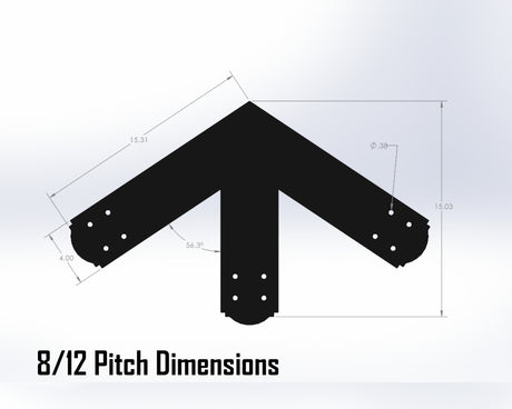 King Truss Bracket Set - Crowned Style - For 6 Inch Lumber - Wood Post Brackets - construction materials - building supposrts - beam supports - post support - timber frame brackets - wood frame buildings - post frame buildings - barndominium brackets - exposed beam brackets