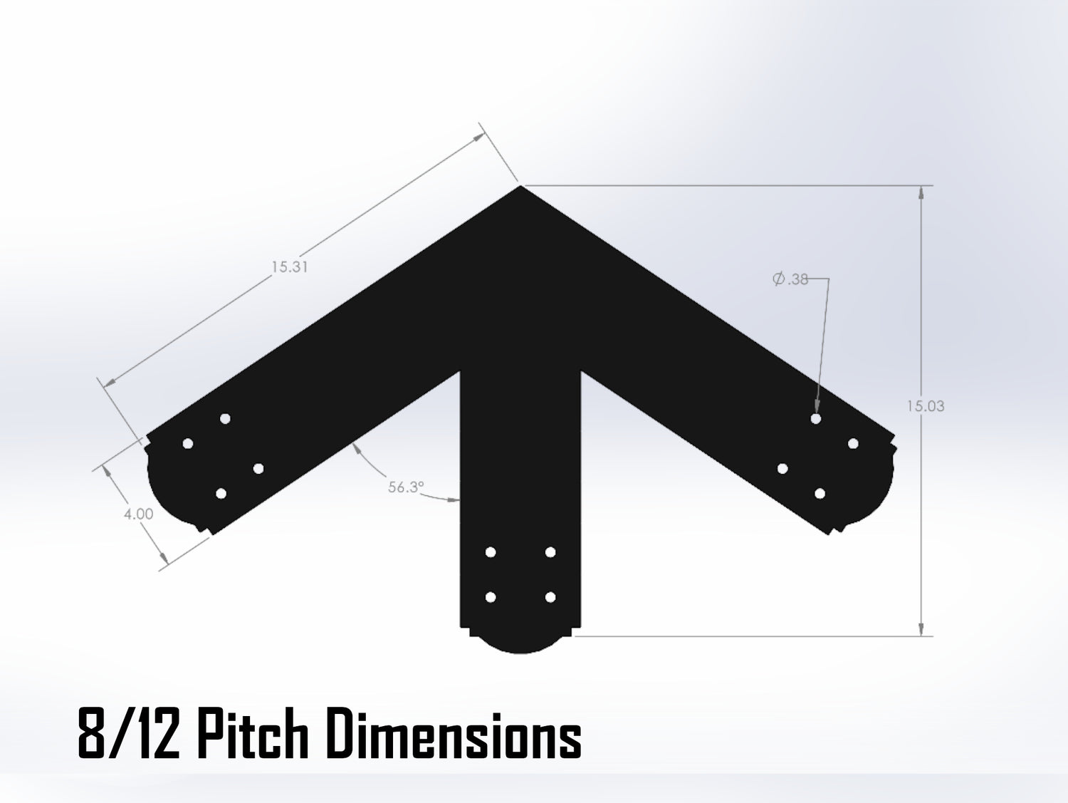 Web Truss Bracket Set - Crowned Style - For 6 Inch Lumber - Wood Post Brackets - construction materials - building supposrts - beam supports - post support - timber frame brackets - wood frame buildings - post frame buildings - barndominium brackets - exposed beam brackets