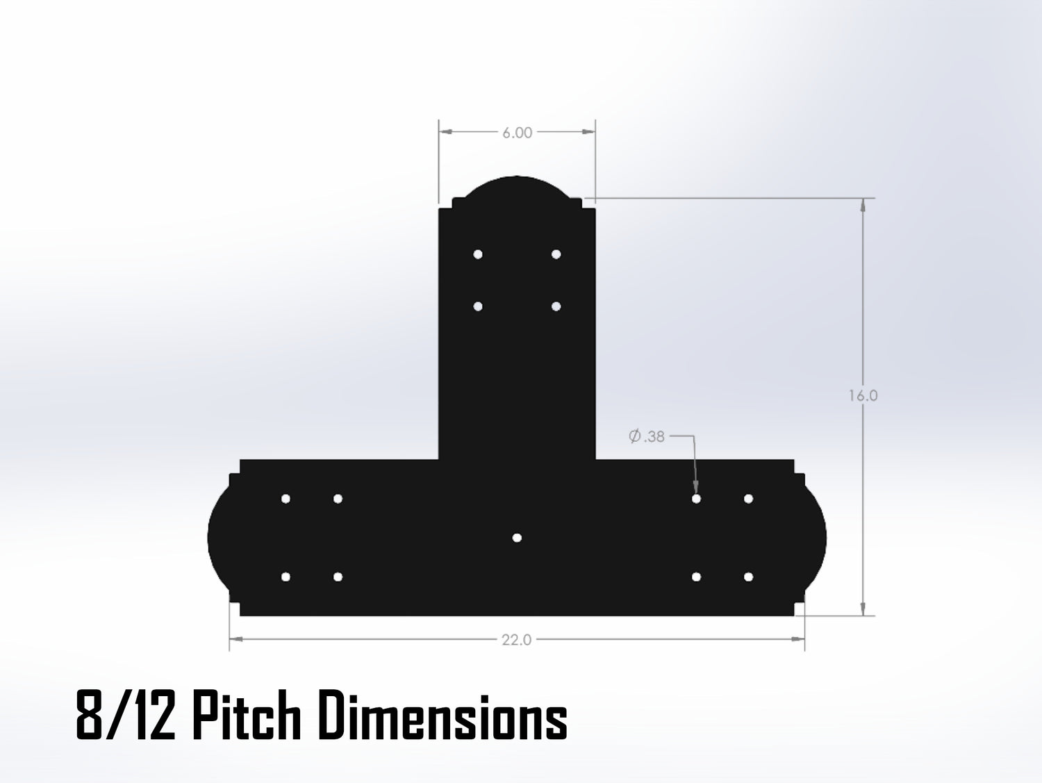 King Truss Bracket Set - Crowned Style - For 8 Inch Lumber - Wood Post Brackets - construction materials - building supposrts - beam supports - post support - timber frame brackets - wood frame buildings - post frame buildings - barndominium brackets - exposed beam brackets