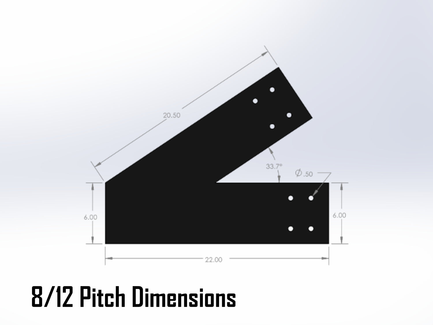 Web Truss Bracket Set - Industrial Style - For 8 Inch Lumber - Wood Post Brackets - construction materials - building supports - beam supports - post supports