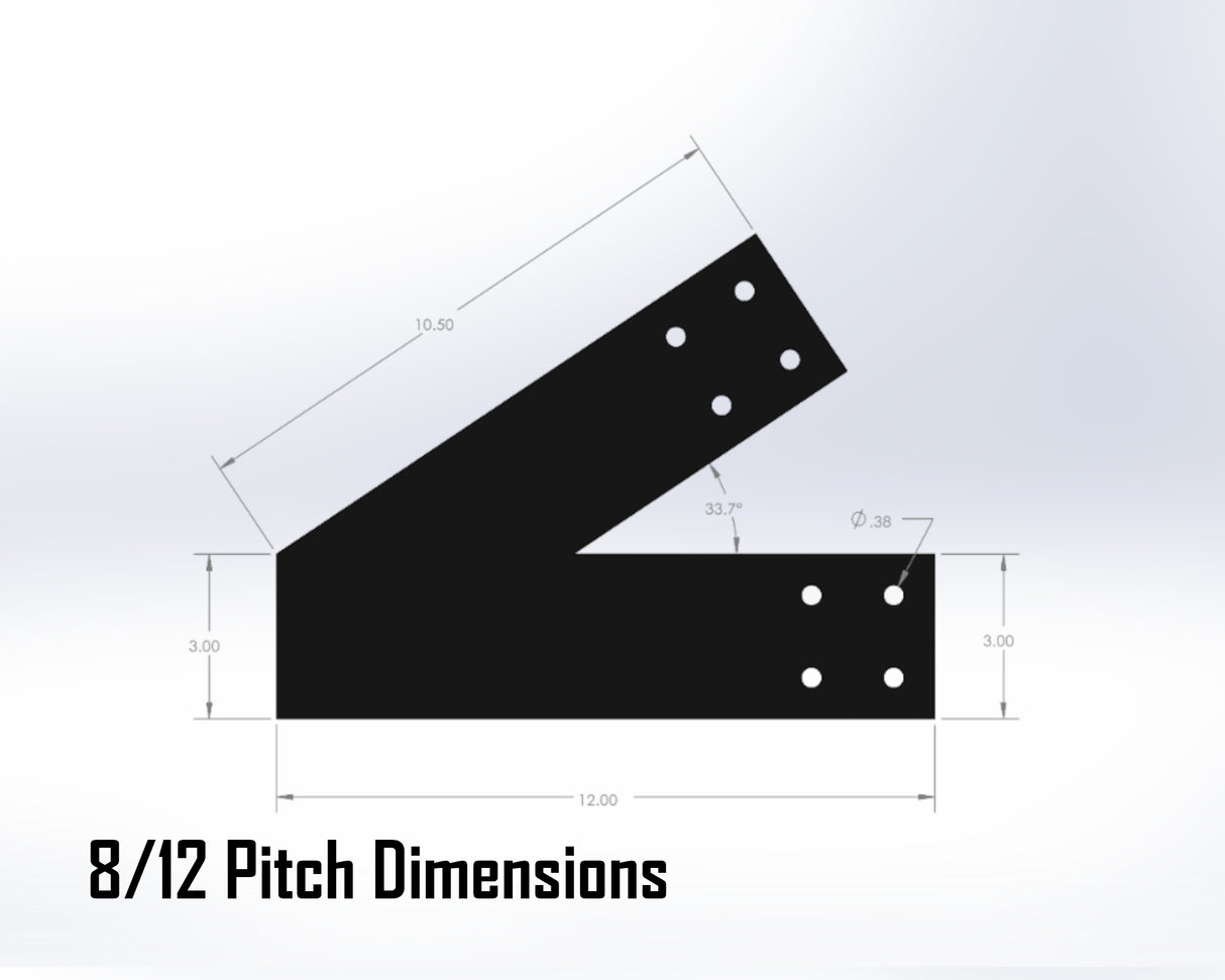 Howe Truss Bracket Set - Industrial Style - For 4 Inch Lumber