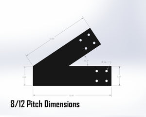Howe Truss Bracket Set - Industrial Style - For 4 Inch Lumber - Wood Post Brackets - construction materials - building supports - beam supports - post supports